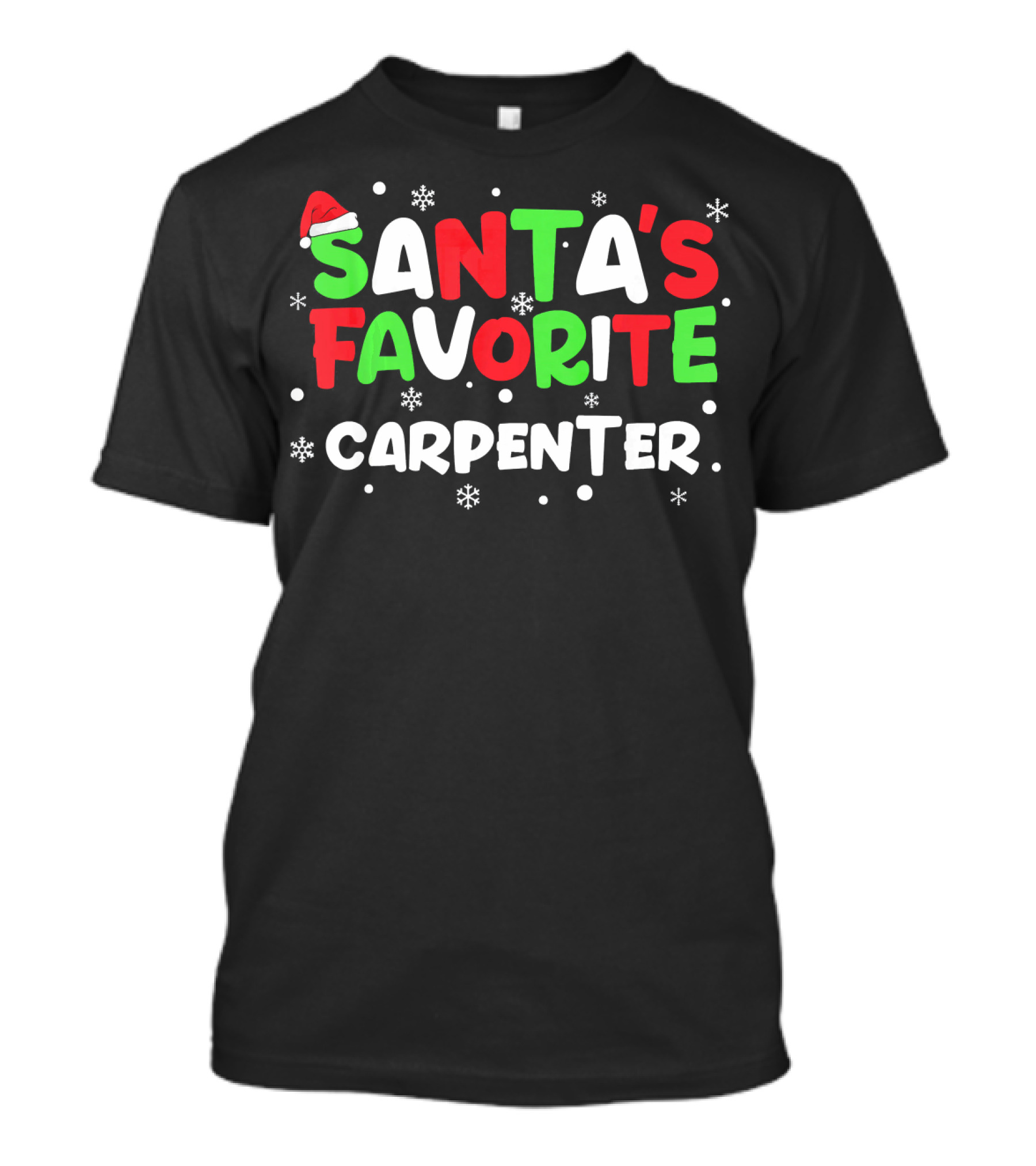 Santa's Favorite Carpenter Holiday Christmas T-Shirt