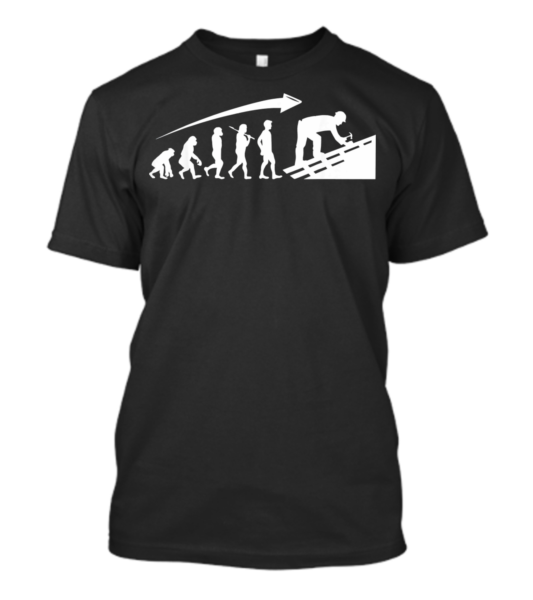 Roofer Craftsman Carpenter Evolution Con Progression T-Shirt