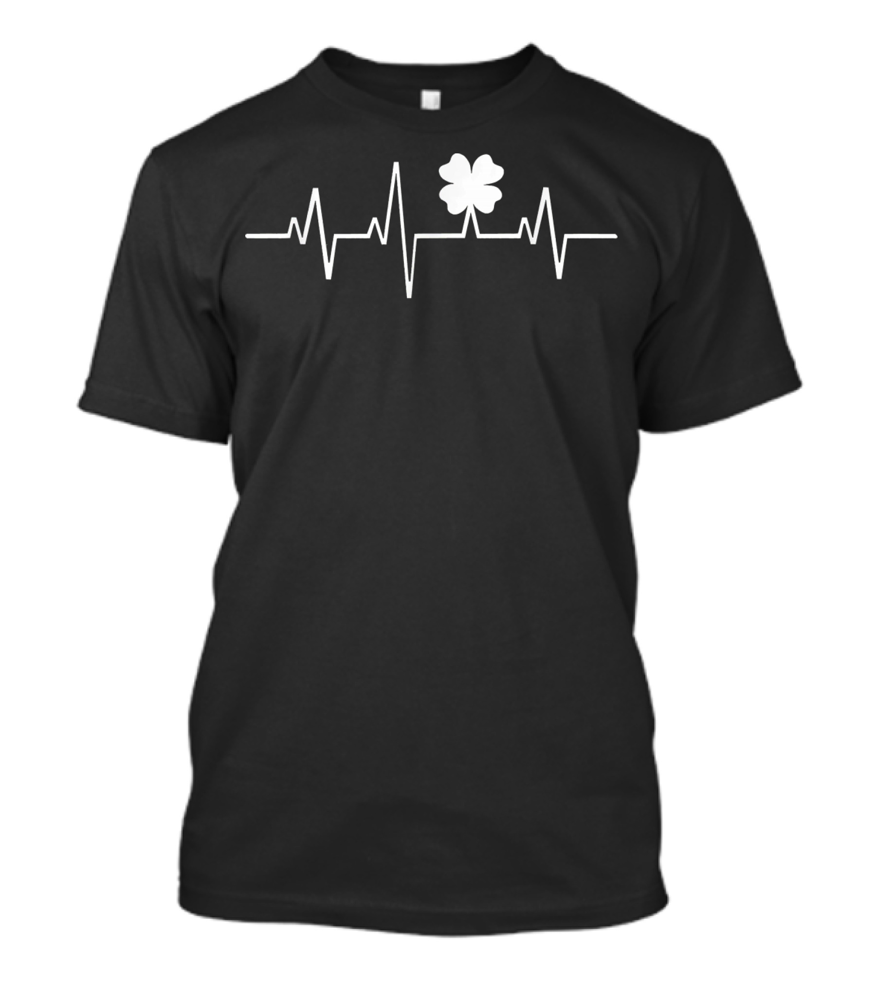 Shamrock Heartbeat Irish Symbolic Pulse T-Shirt