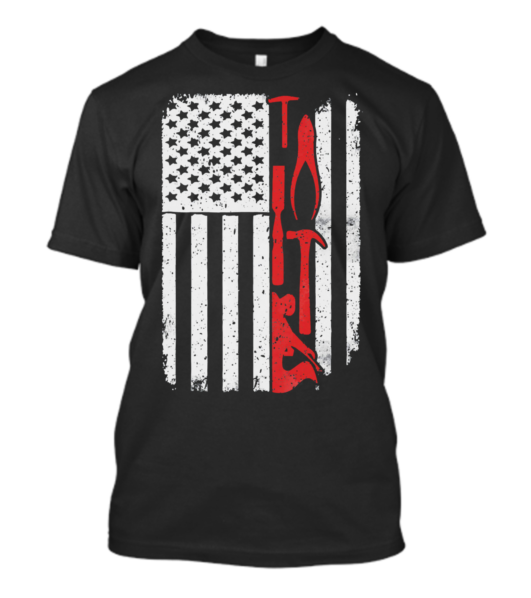 Woodworking Tools American Flag USA Patriot T-Shirt