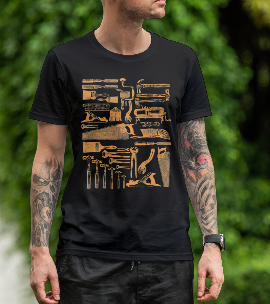 Woodworking Tools And Vintage Hand Tools Collection T-Shirt