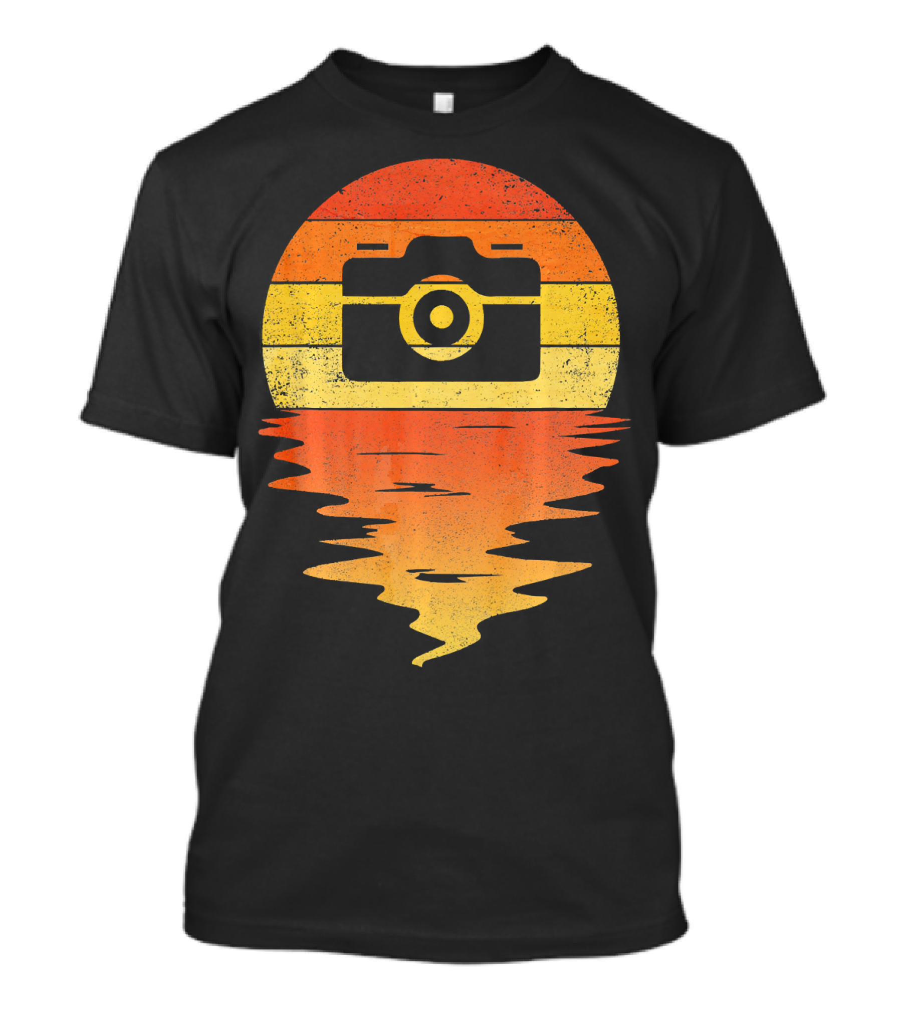 Camera Retro Sunset Reflection 70s T-Shirt