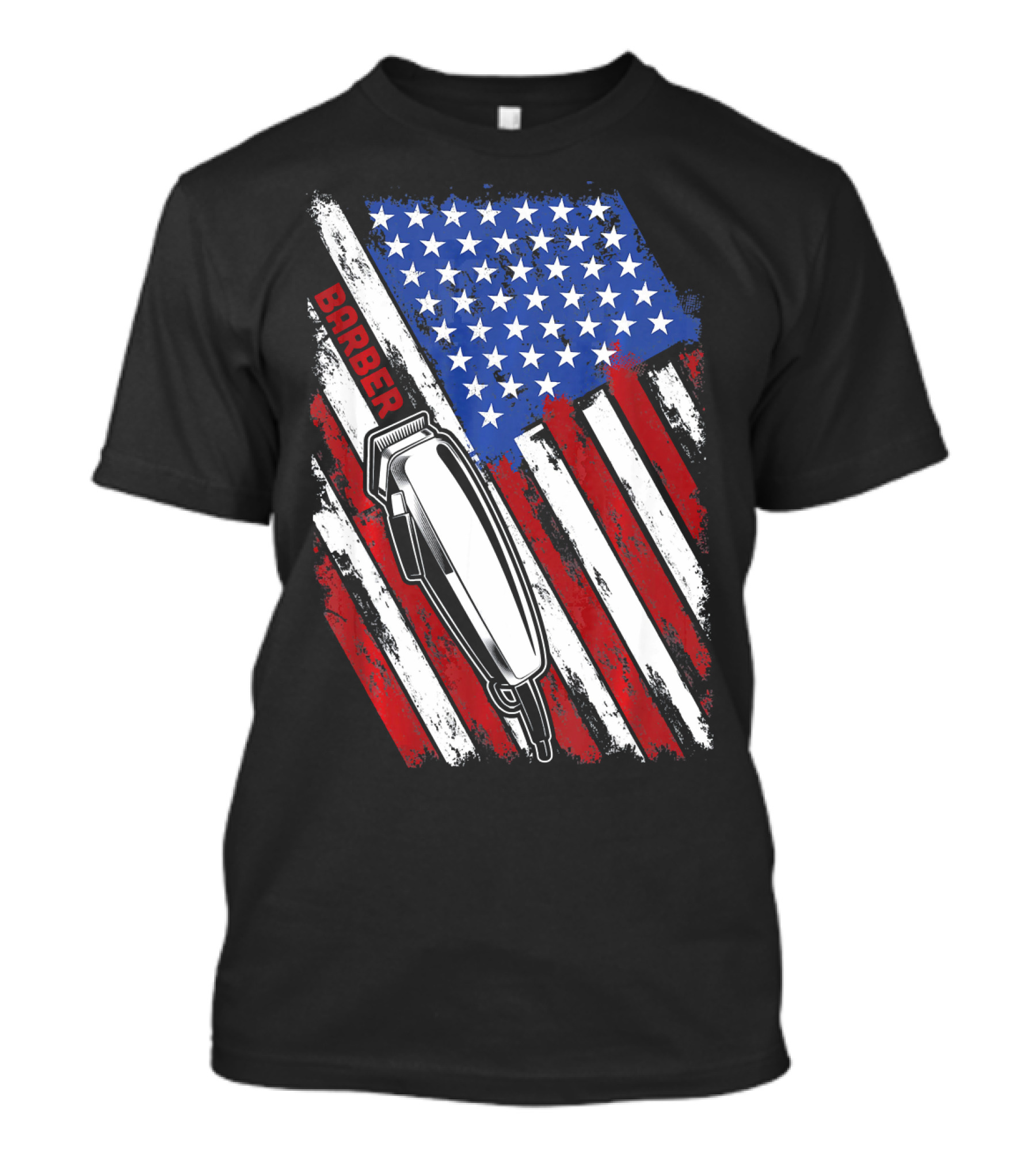 Barber American Flag Hairstylist Clippers T-Shirt