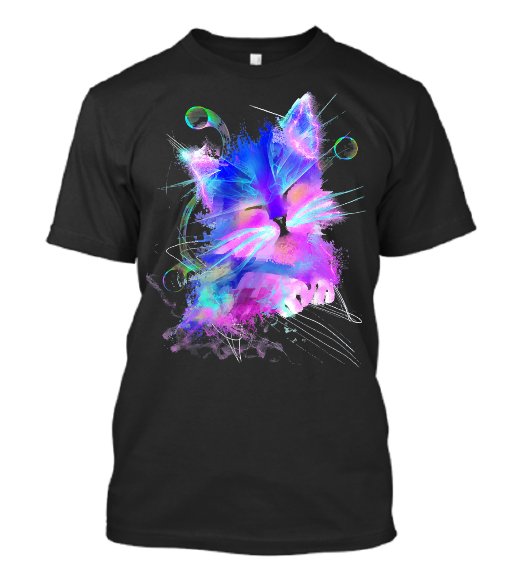 Cute Colorful Rainbow Cat Kitten Fantasy T-Shirt