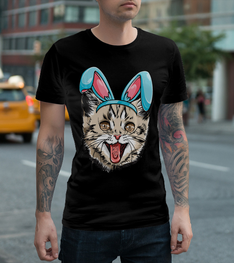 Easter Bunny Ears Cat Kitty Kitten T-Shirt