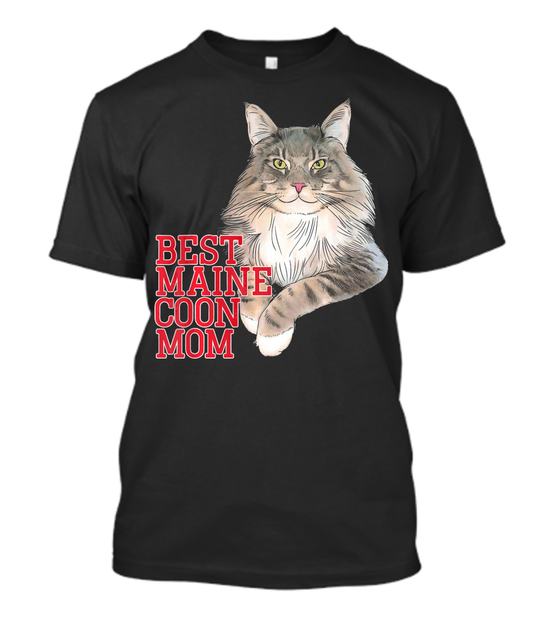 BEST MAINE COON MOM Funny Cat T-Shirt
