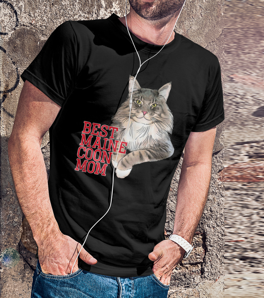 BEST MAINE COON MOM Funny Cat T-Shirt