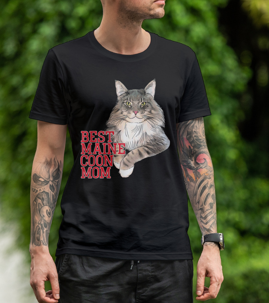 BEST MAINE COON MOM Funny Cat T-Shirt
