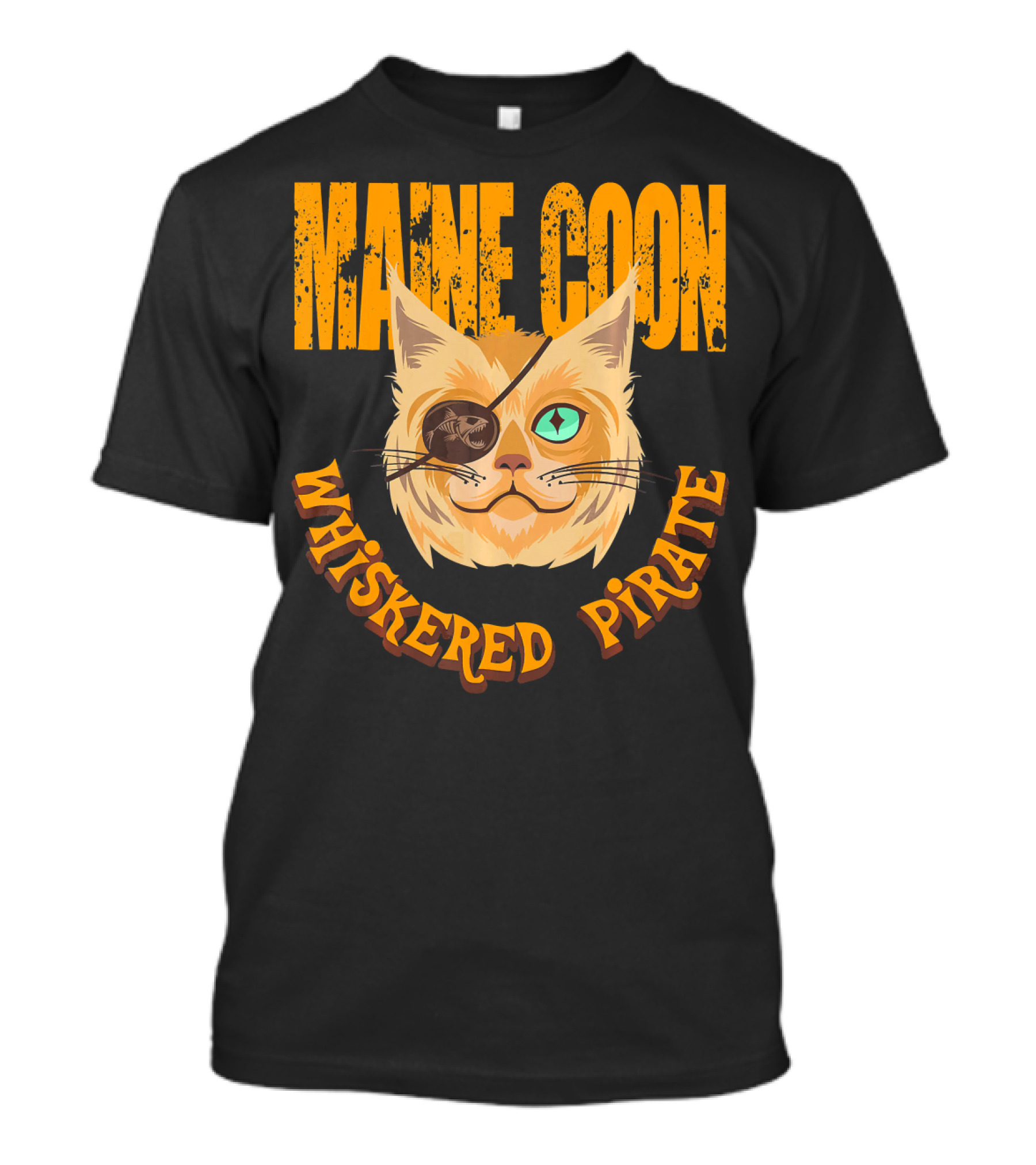 Maine Coon Whiskered Pirate T-Shirt
