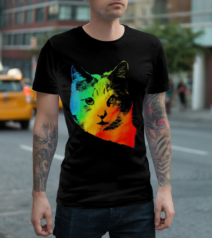 CALICO CAT Vibrant Rainbow T-Shirt