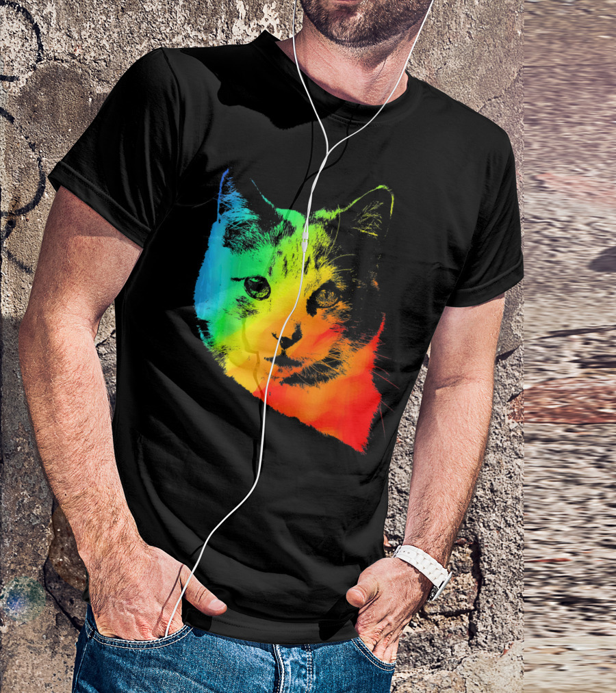 CALICO CAT Vibrant Rainbow T-Shirt