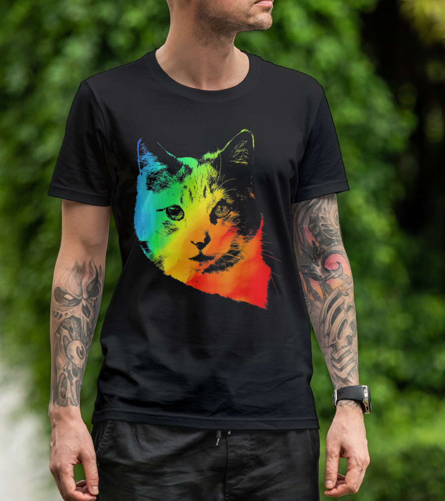 CALICO CAT Vibrant Rainbow T-Shirt
