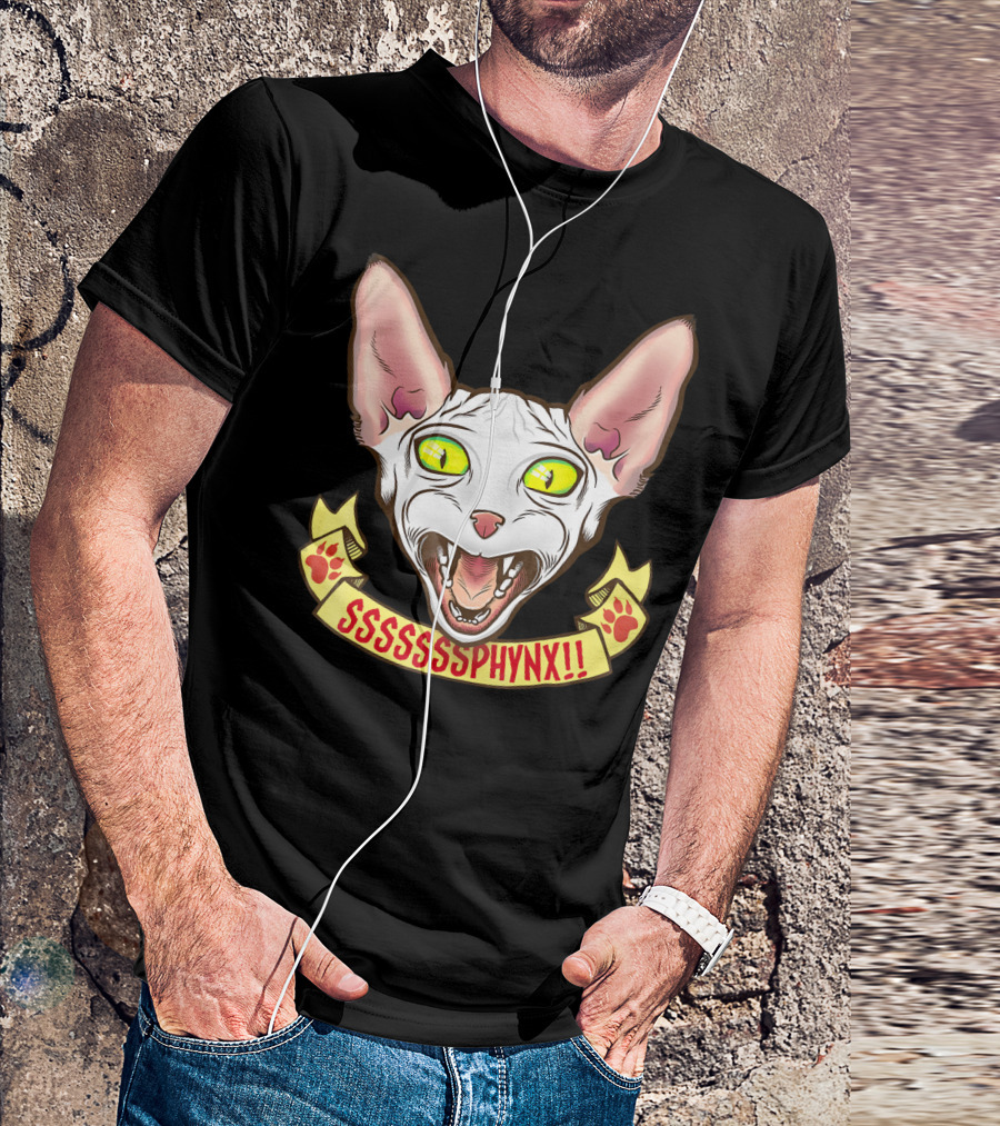 SSSSSSSPHYNX Hissing Sphynx Cat For Hairless T-Shirt