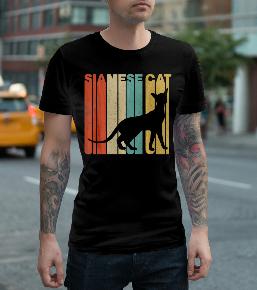 Retro Vintage Siamese Cat T-Shirt