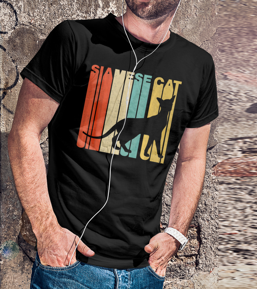 Retro Vintage Siamese Cat T-Shirt