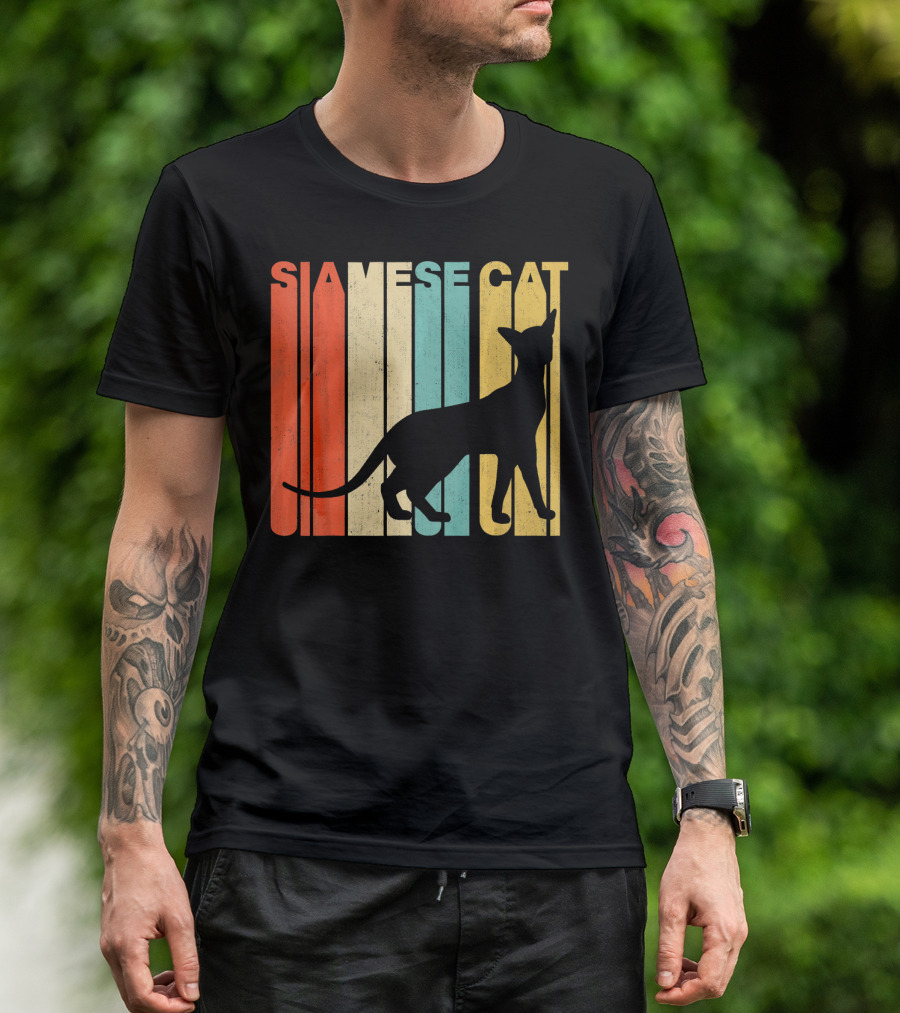Retro Vintage Siamese Cat T-Shirt