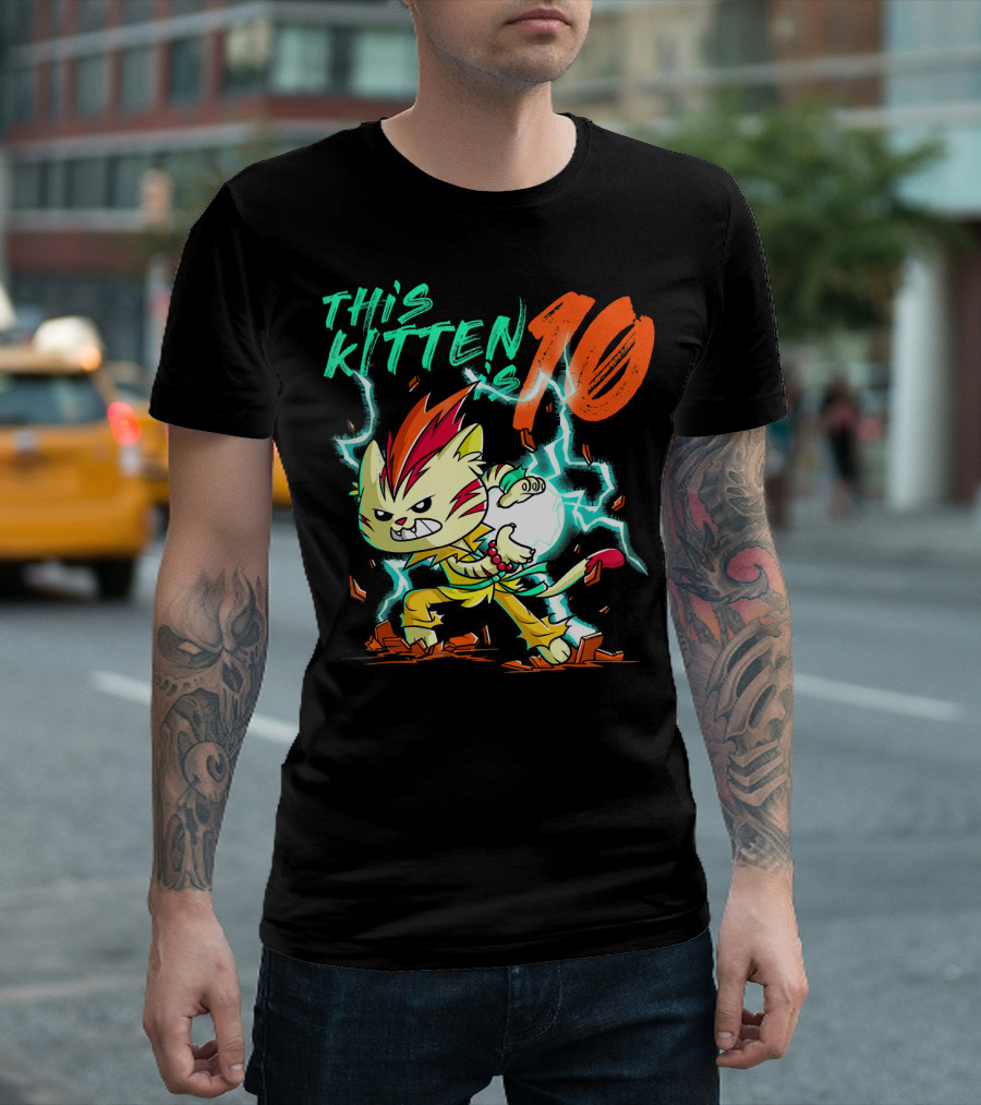 This Kitten is 10 Warrior Cat Anime Birthday T-Shirt