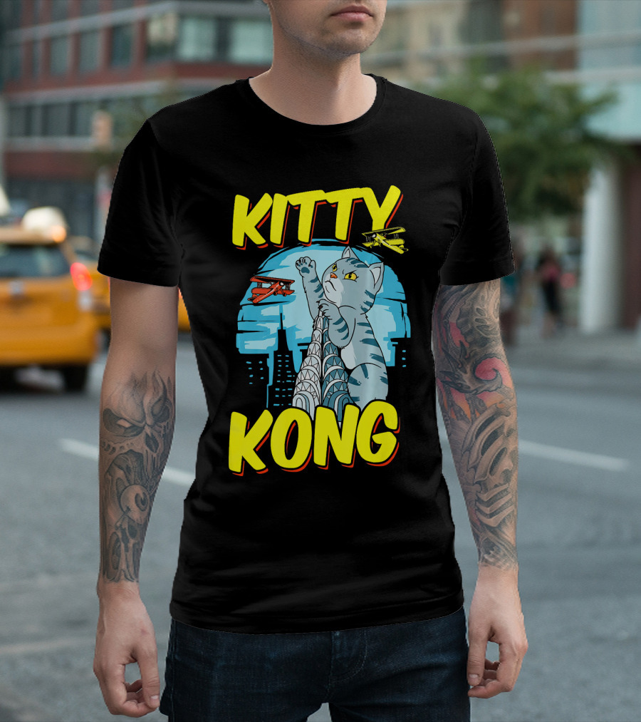 Kitty Kong Cuddly Monster Fluff Sky Adventure T-Shirt