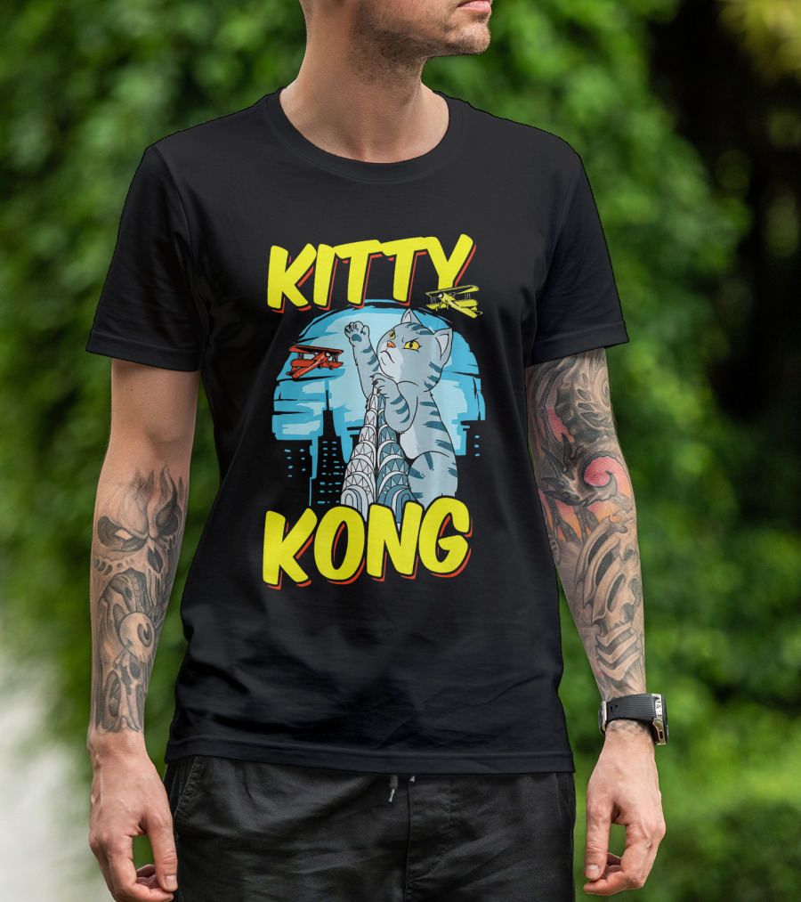 Kitty Kong Cuddly Monster Fluff Sky Adventure T-Shirt