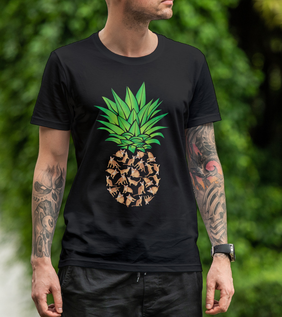 Abyssinian Cat Pineapple Pattern For Cat Owners T-Shirt