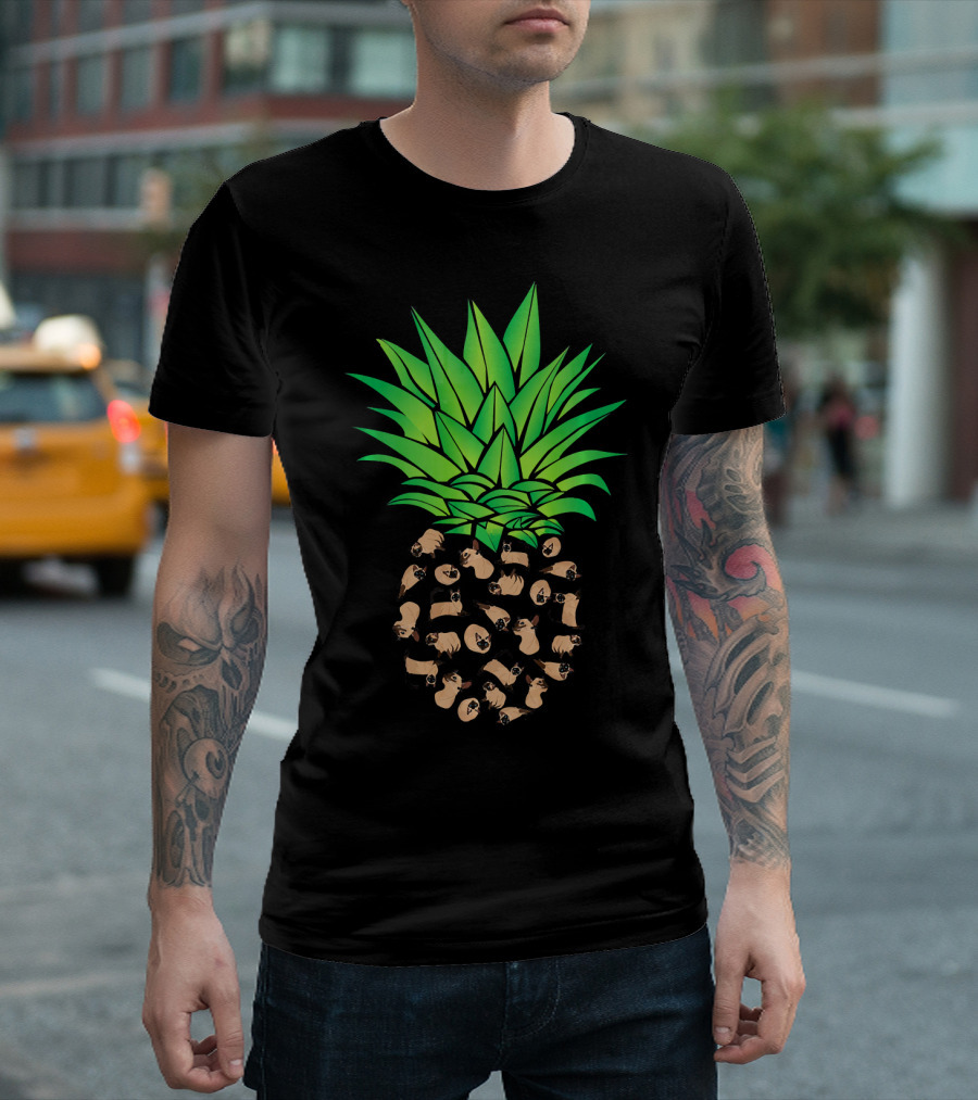 Siamese Cats in Pineapple T-Shirt