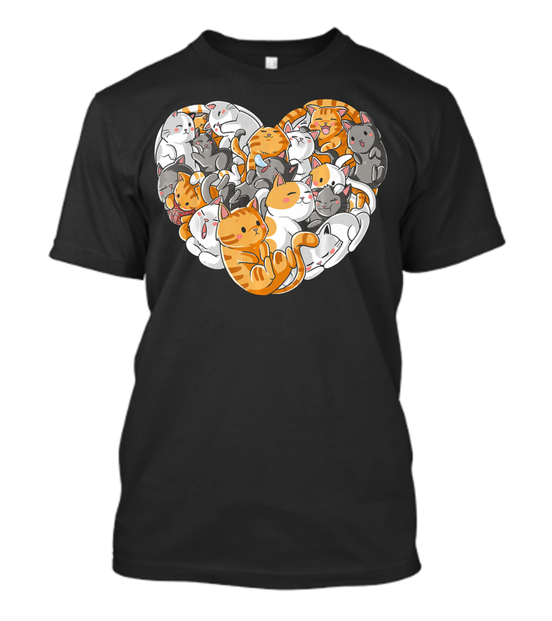 Heart Shaped Cat Lovers Valentines Day Girls T-Shirt
