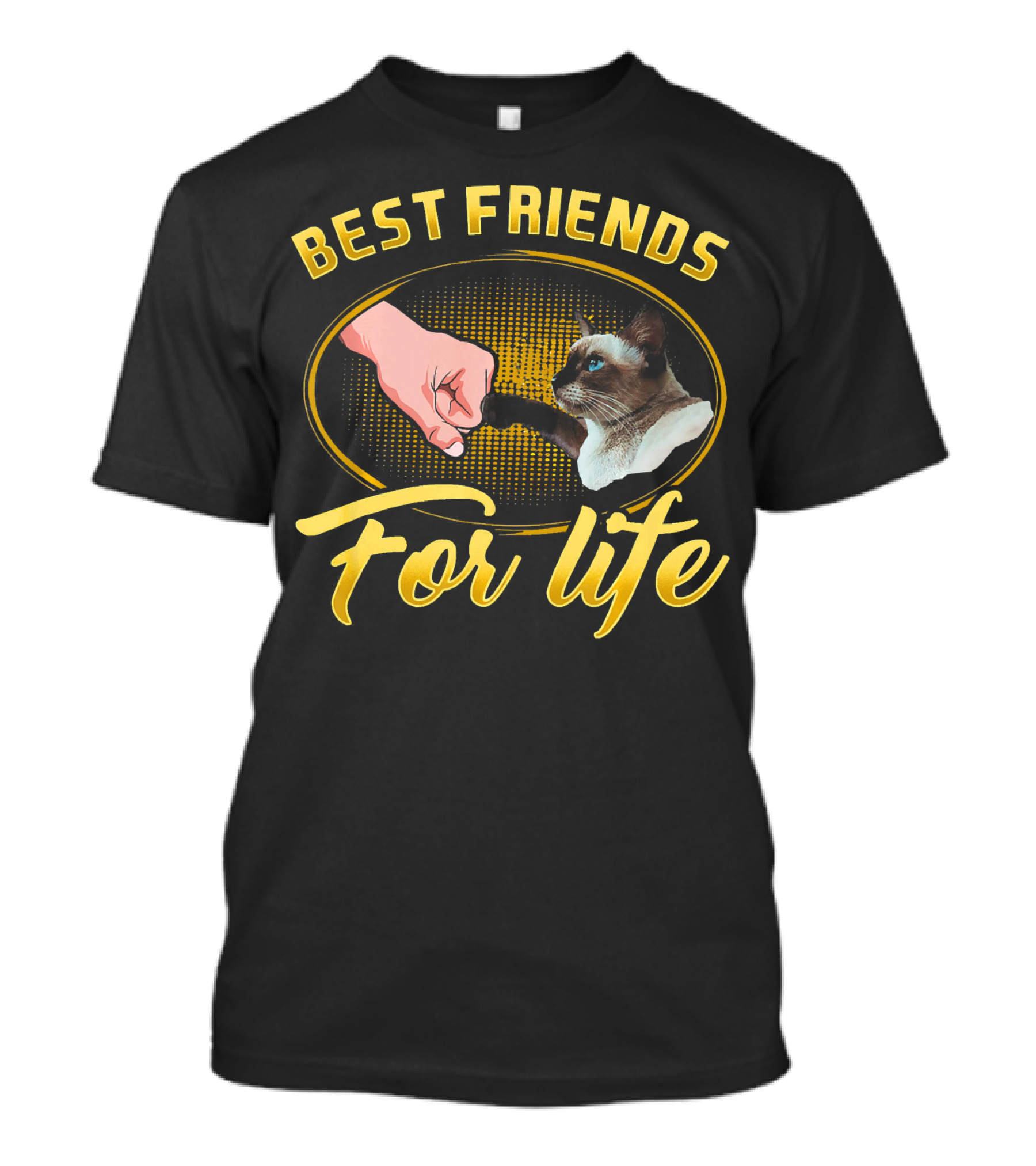 Best Friends For Life Siamese Cat Fist Bump T-Shirt