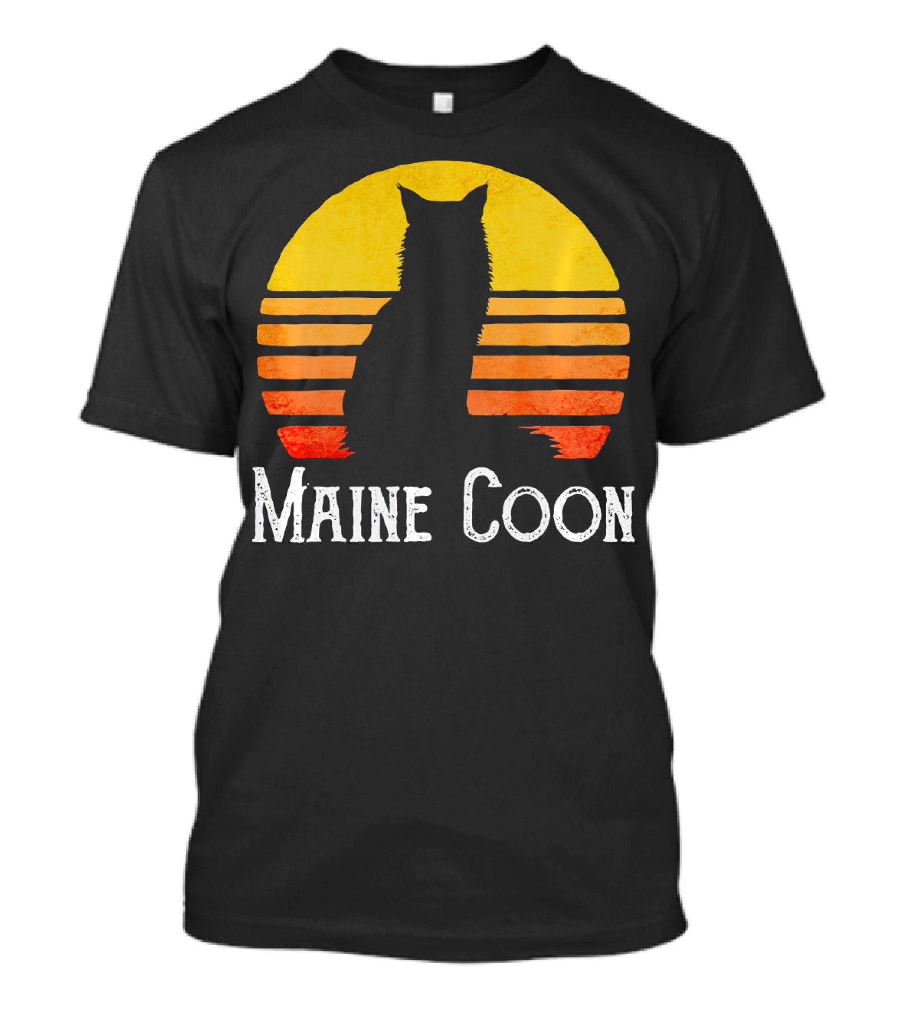 Maine Coon Cat Sunset T-Shirt