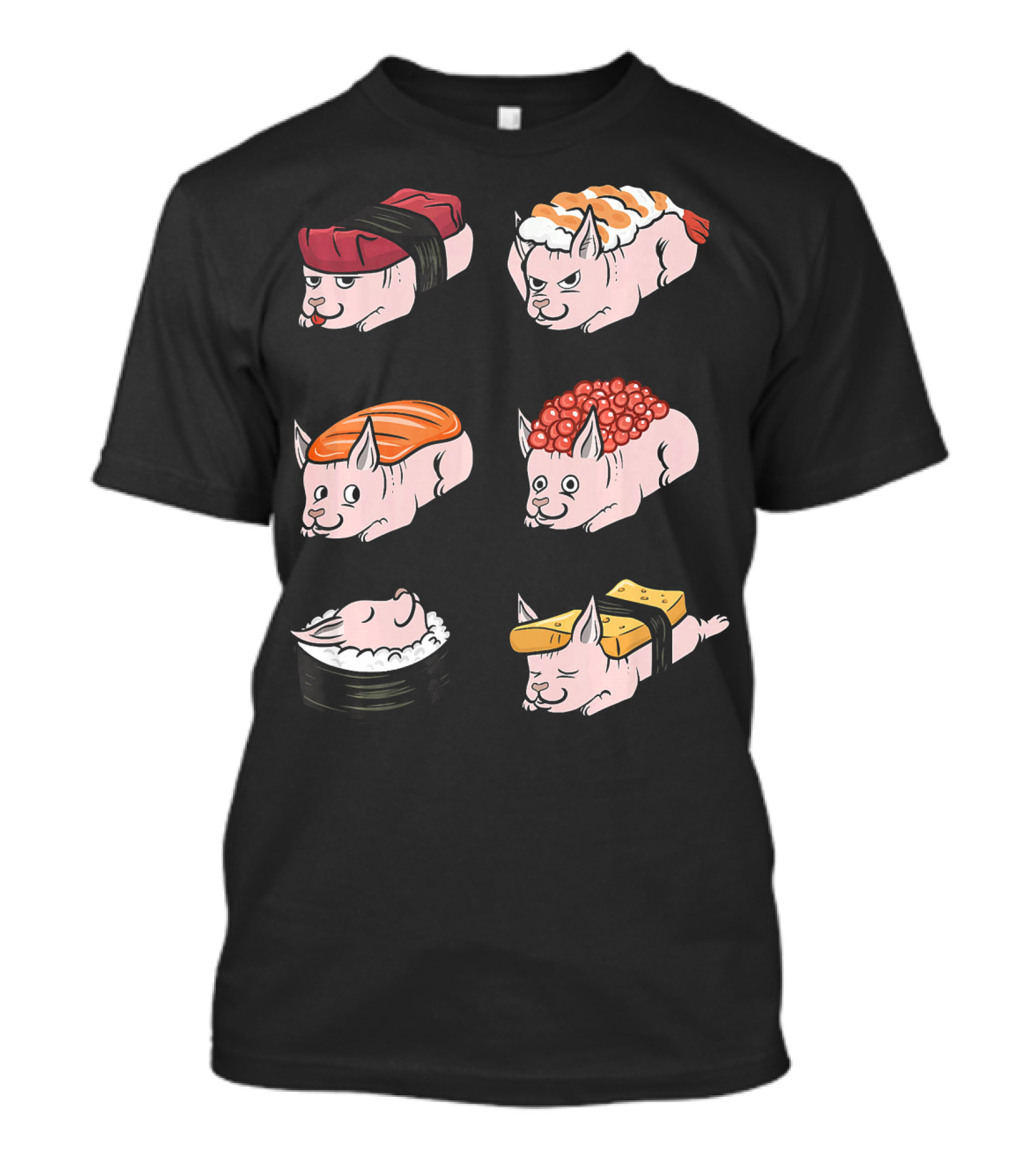 Sphynx Cat Nigiri Sushi Funny Pet Humor T-Shirt