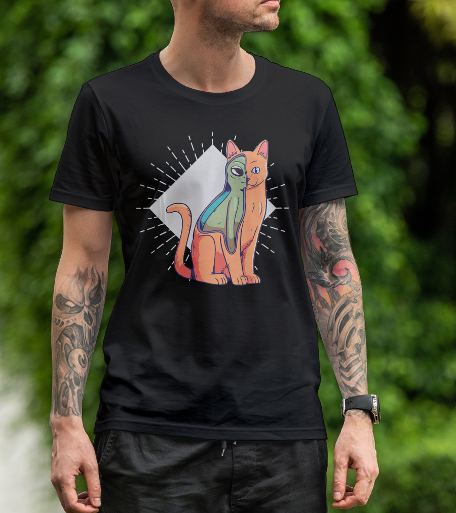 Alien Cat Lover Cosmically Cute Kitten Costume T-Shirt
