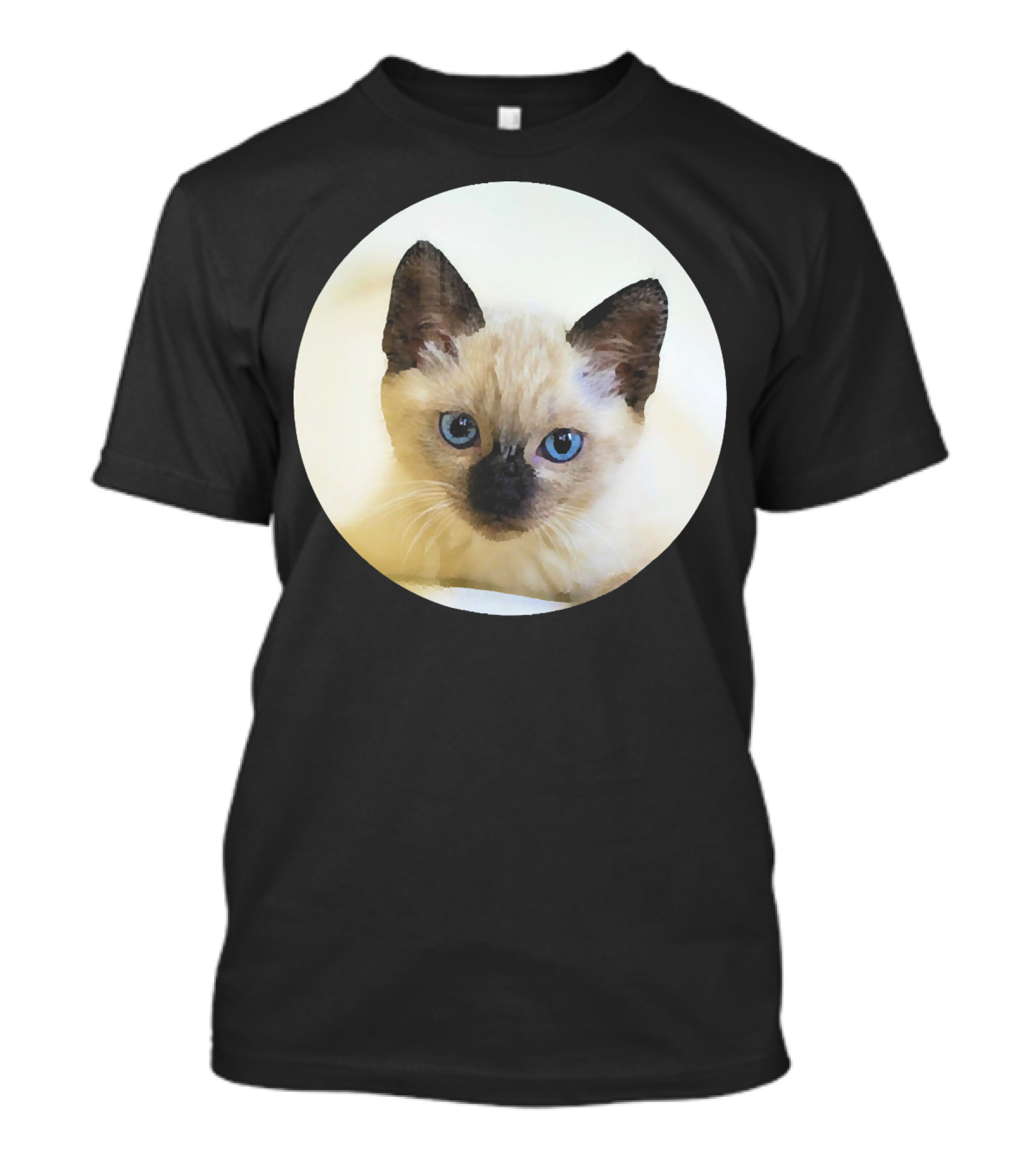 Cute Siamese Kitten Lover Cat With Blue Eyes T-Shirt
