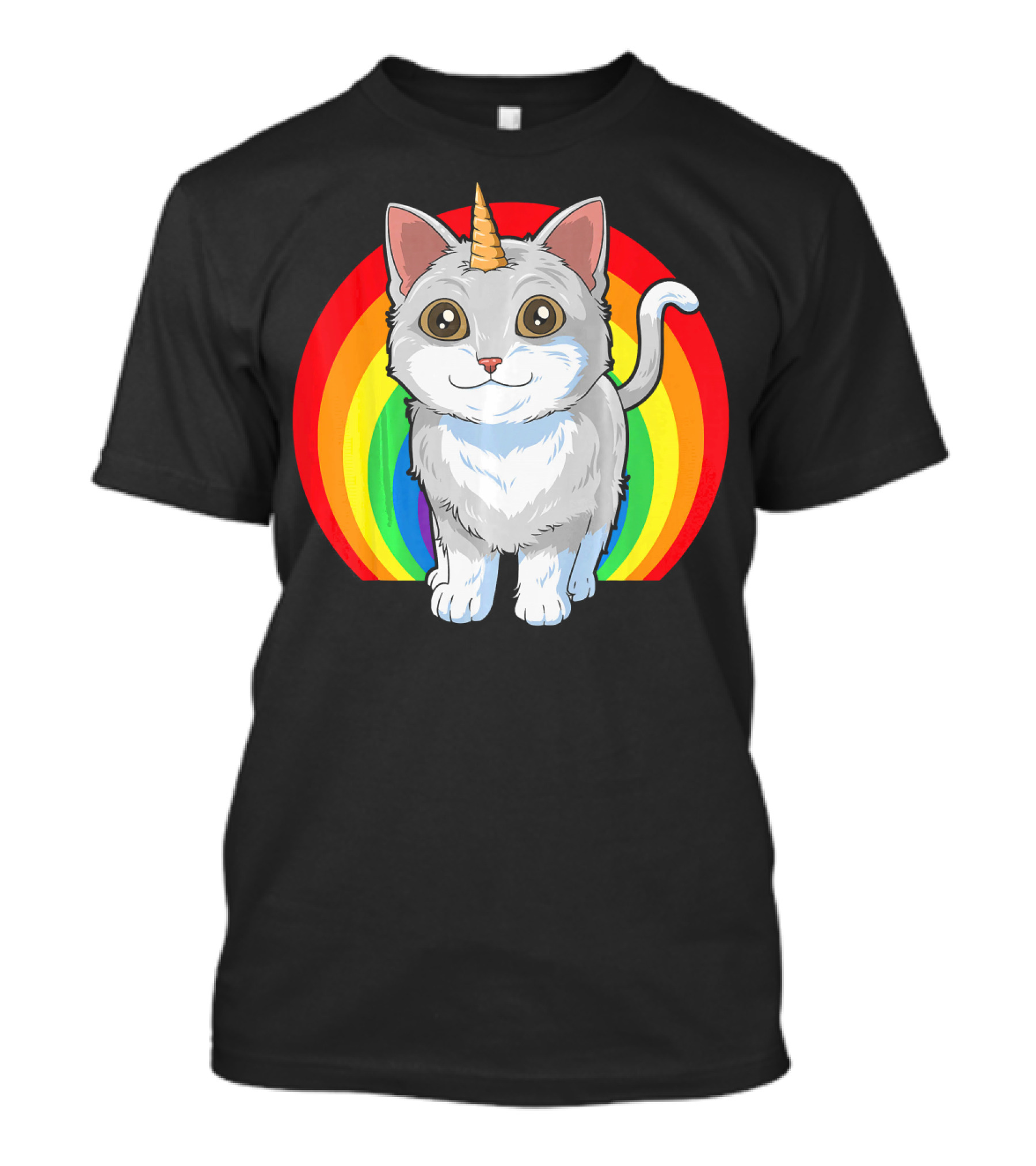 Cat Unicorn Horn Rainbow Kitten Unicorn T-Shirt