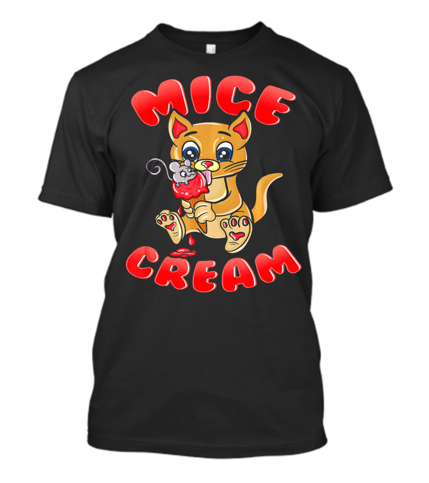 Cat Lover Mice Cream Cute Kitten Mouse Ice Cream Treat T-Shirt