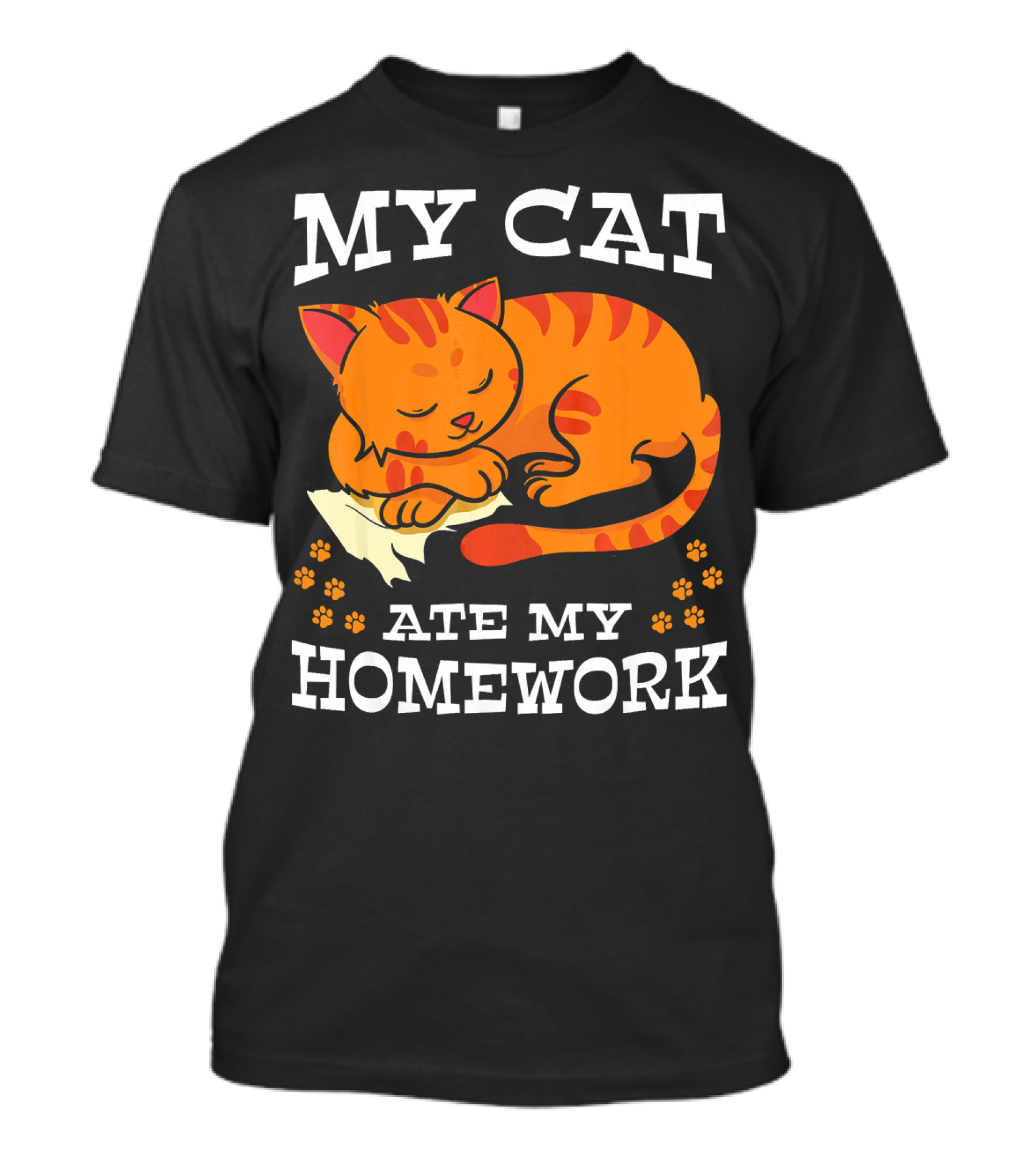 My Cat Ate My Homework Kitten Paws Sleeper T-Shirt