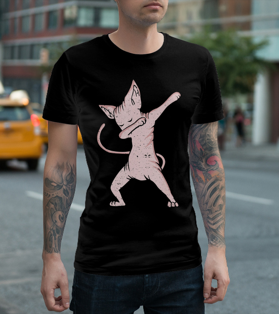 Dabbing Sphynx Cat Feline Kitty Pose T-Shirt