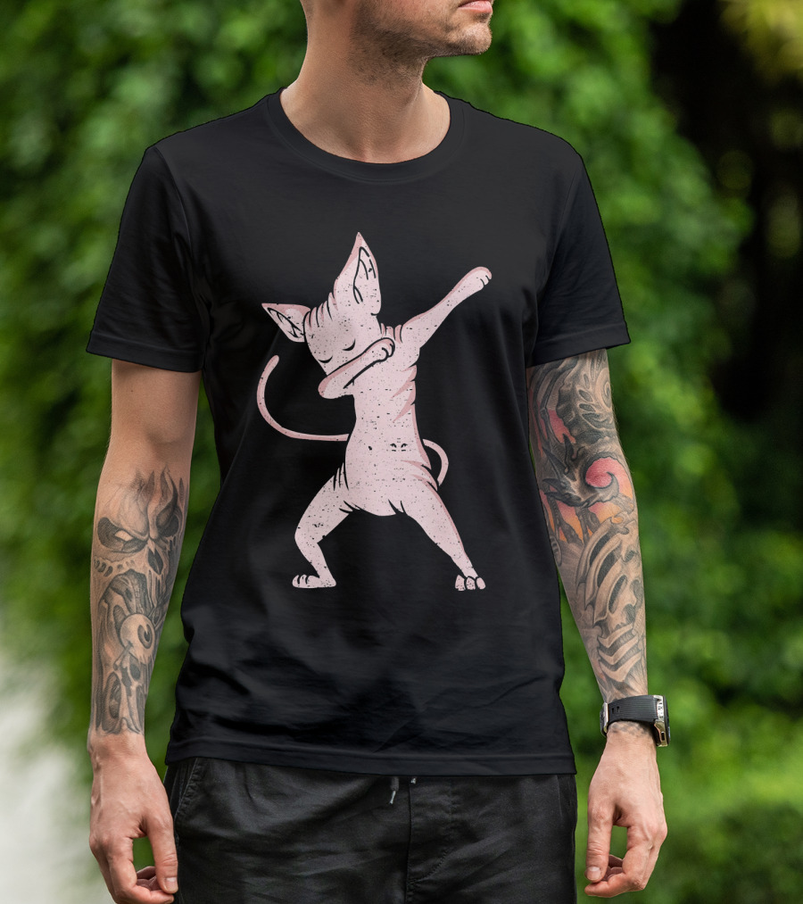 Dabbing Sphynx Cat Feline Kitty Pose T-Shirt