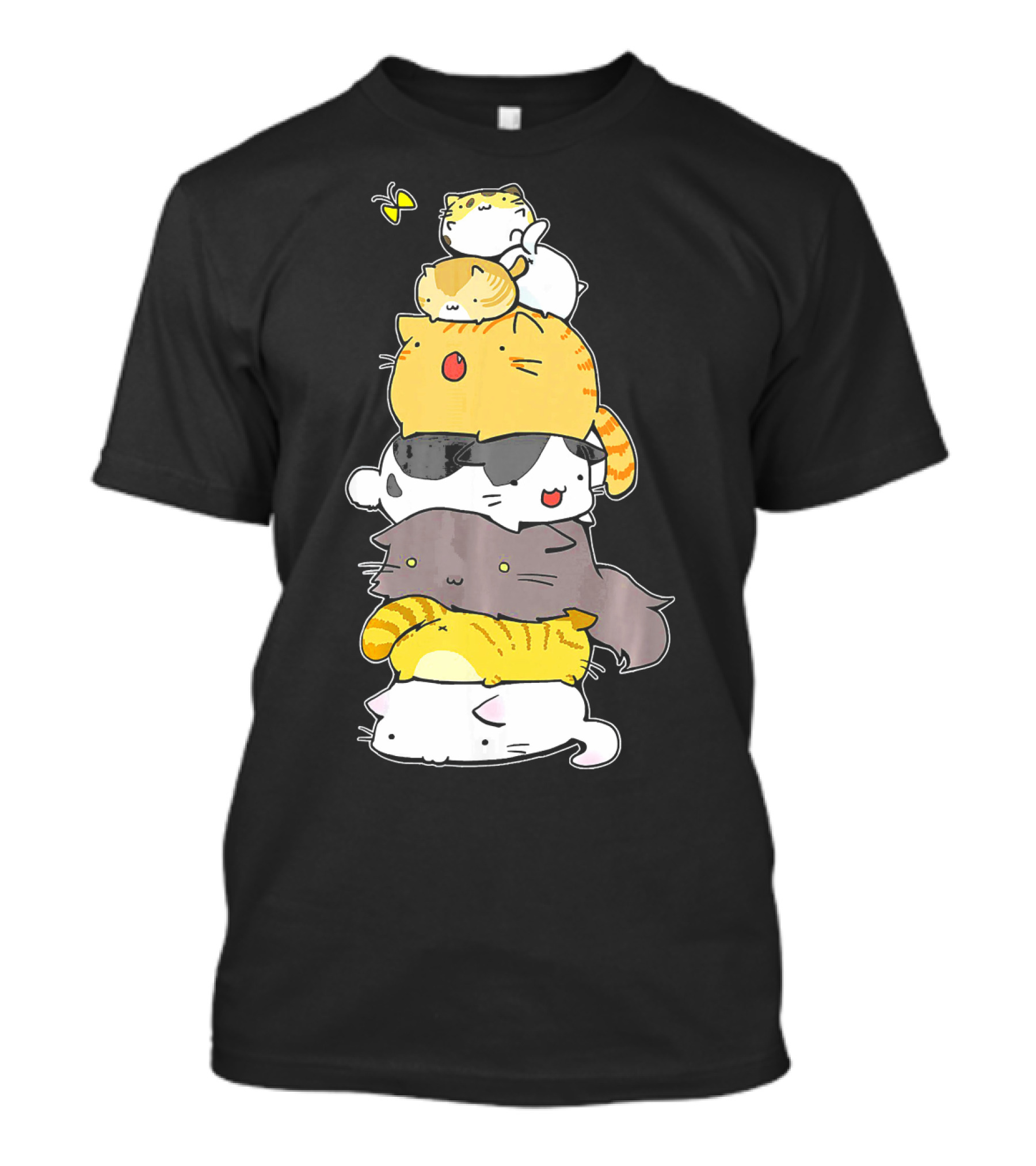 Cat Mountain Stacked Kittens Funny T-Shirt