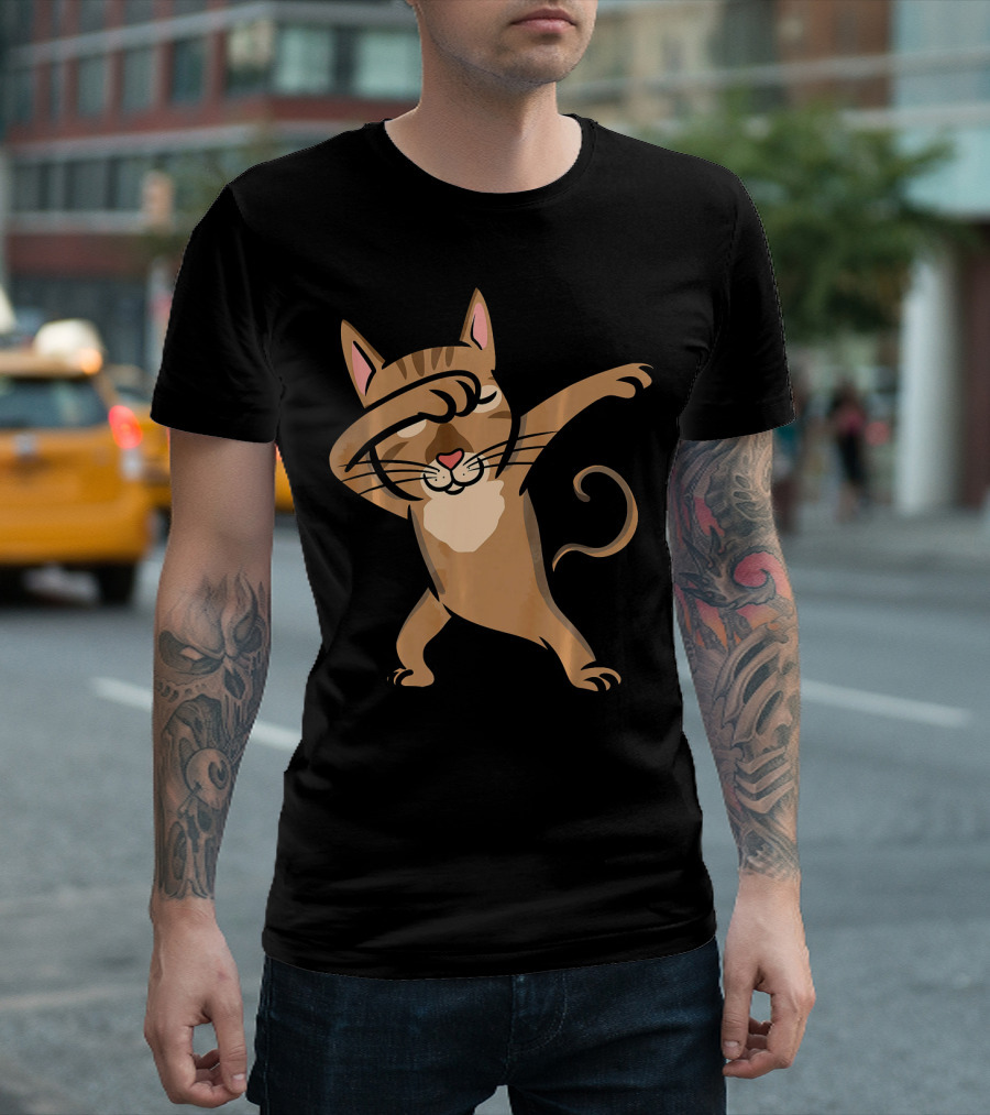 Dabbing Abyssinian Cat Performing Dab Dance T-Shirt