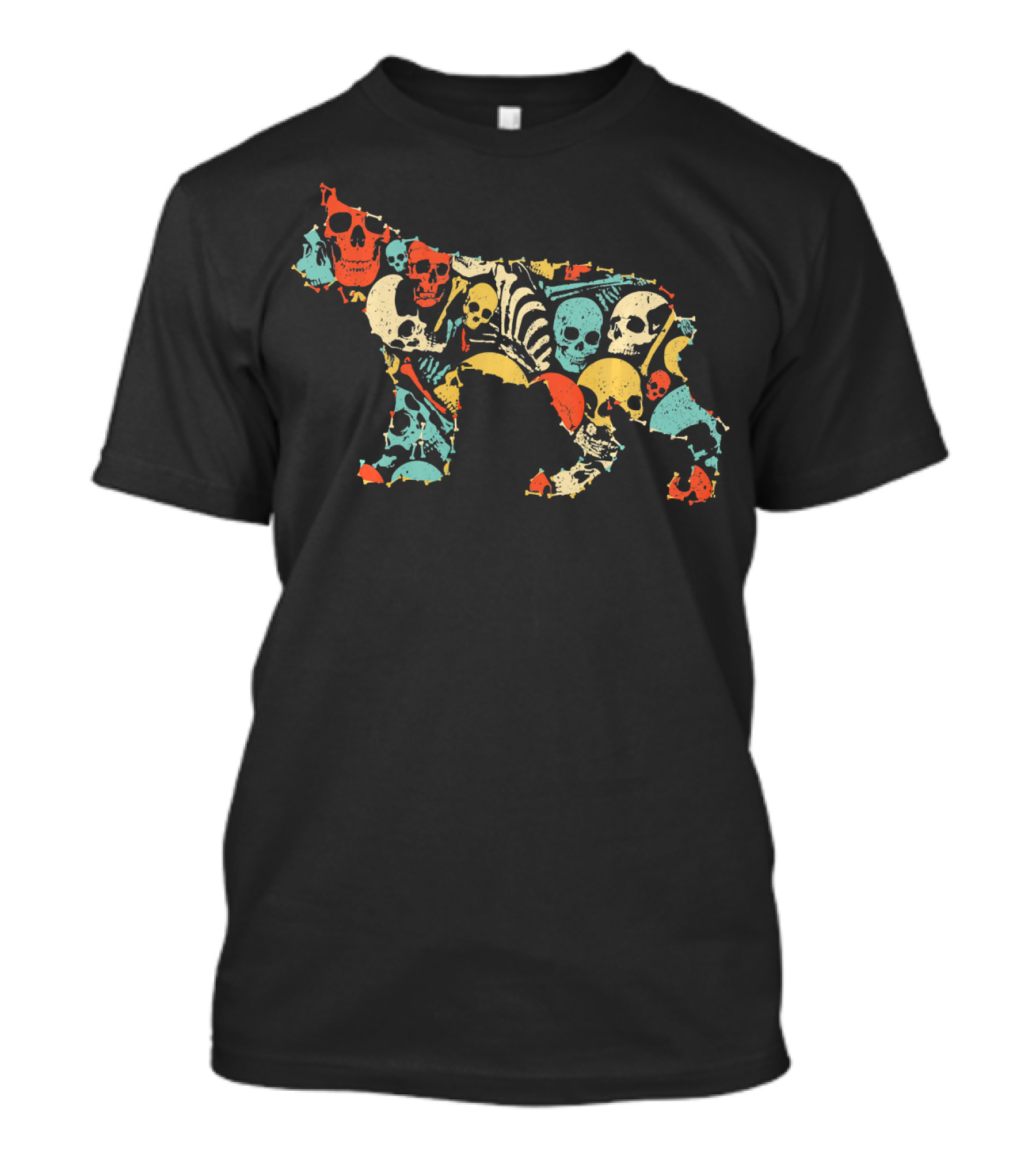 LYNX Colorful Skulls And Bones Collage T-Shirt