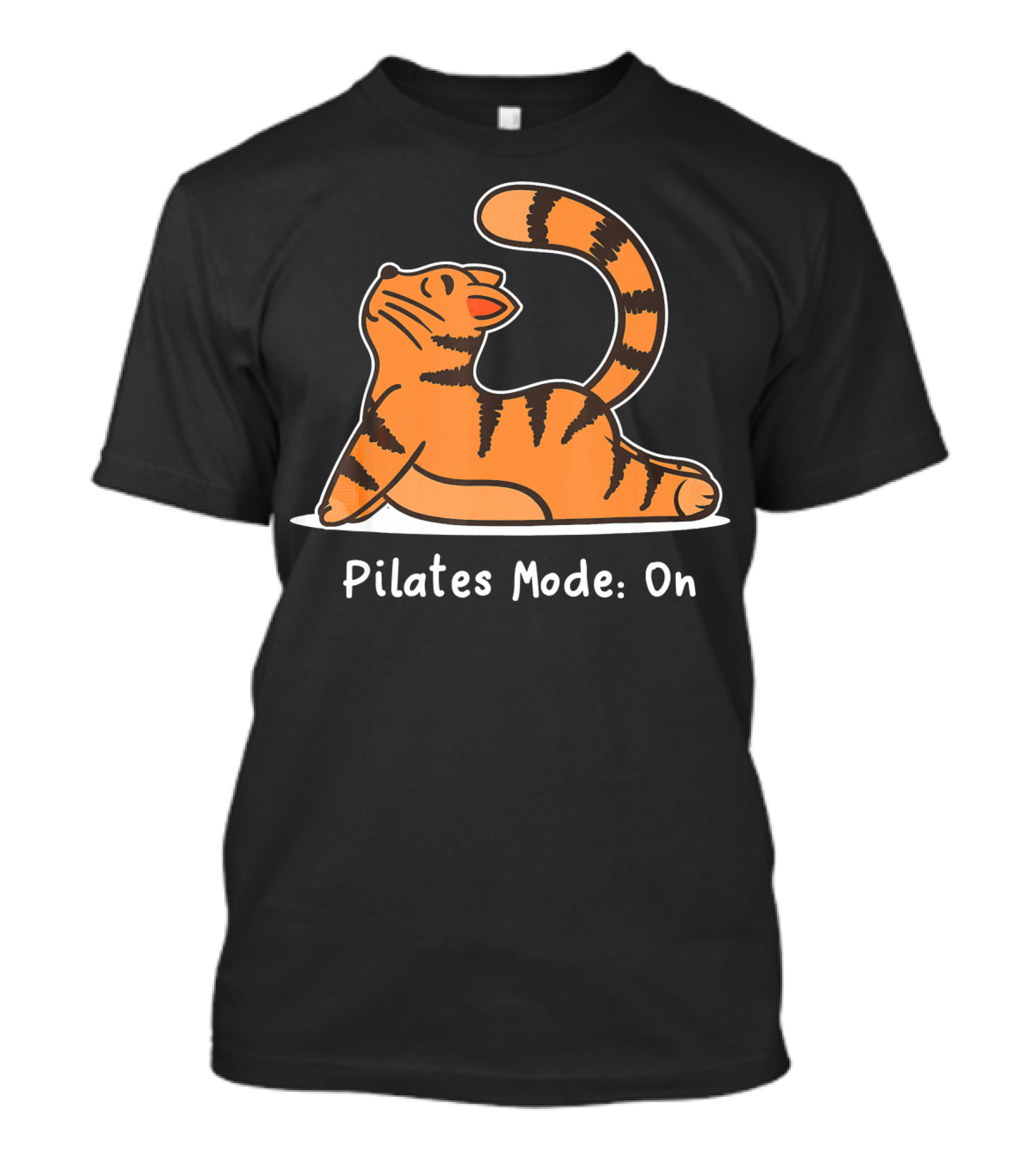 Pilates Mode On Cute Kitten Cat Fitness Training T-Shirt