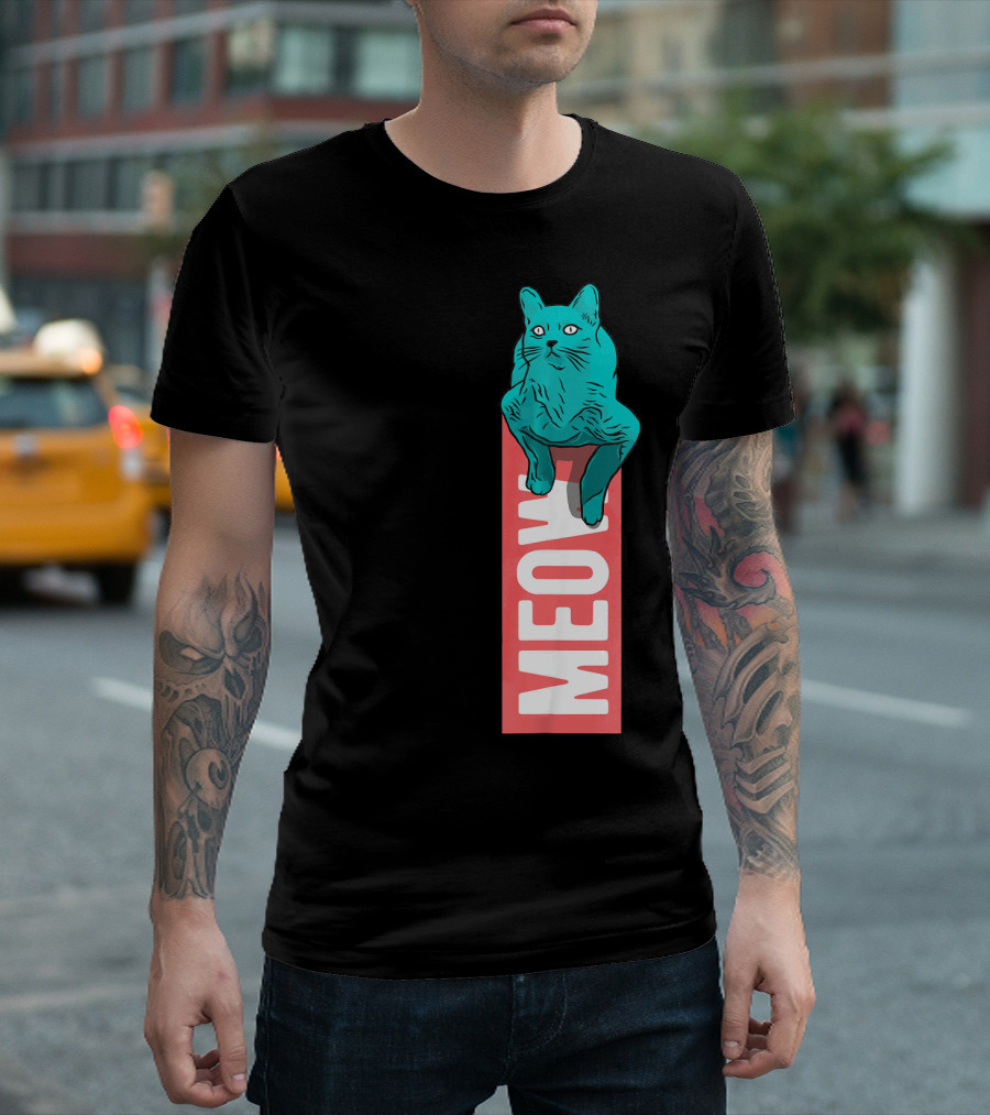 Meow Cat Kitten Progressive College Style T-Shirt
