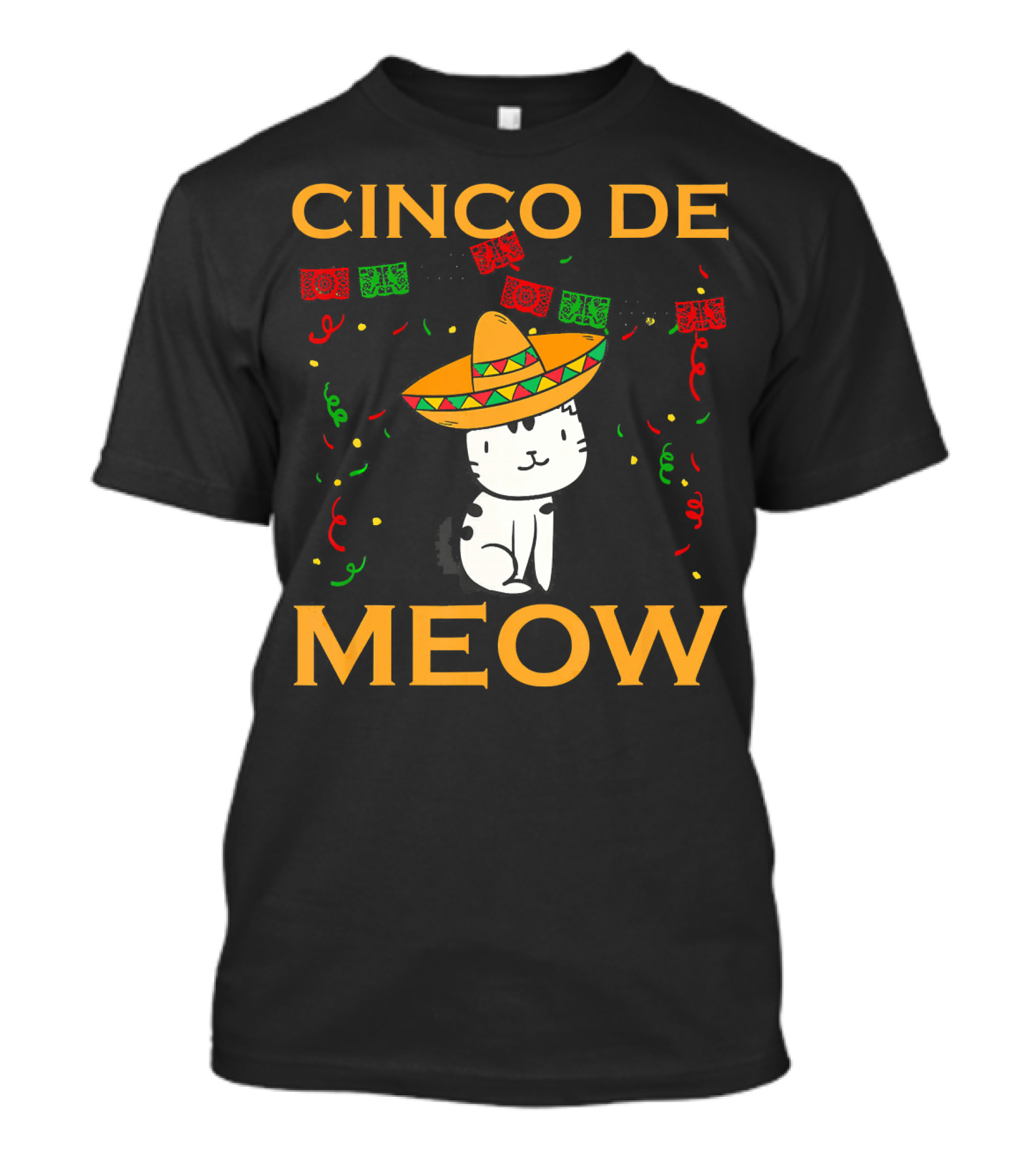 CINCO DE MEOW Sombrero Celebration Cute Mex Kitten Cat Lover T-Shirt
