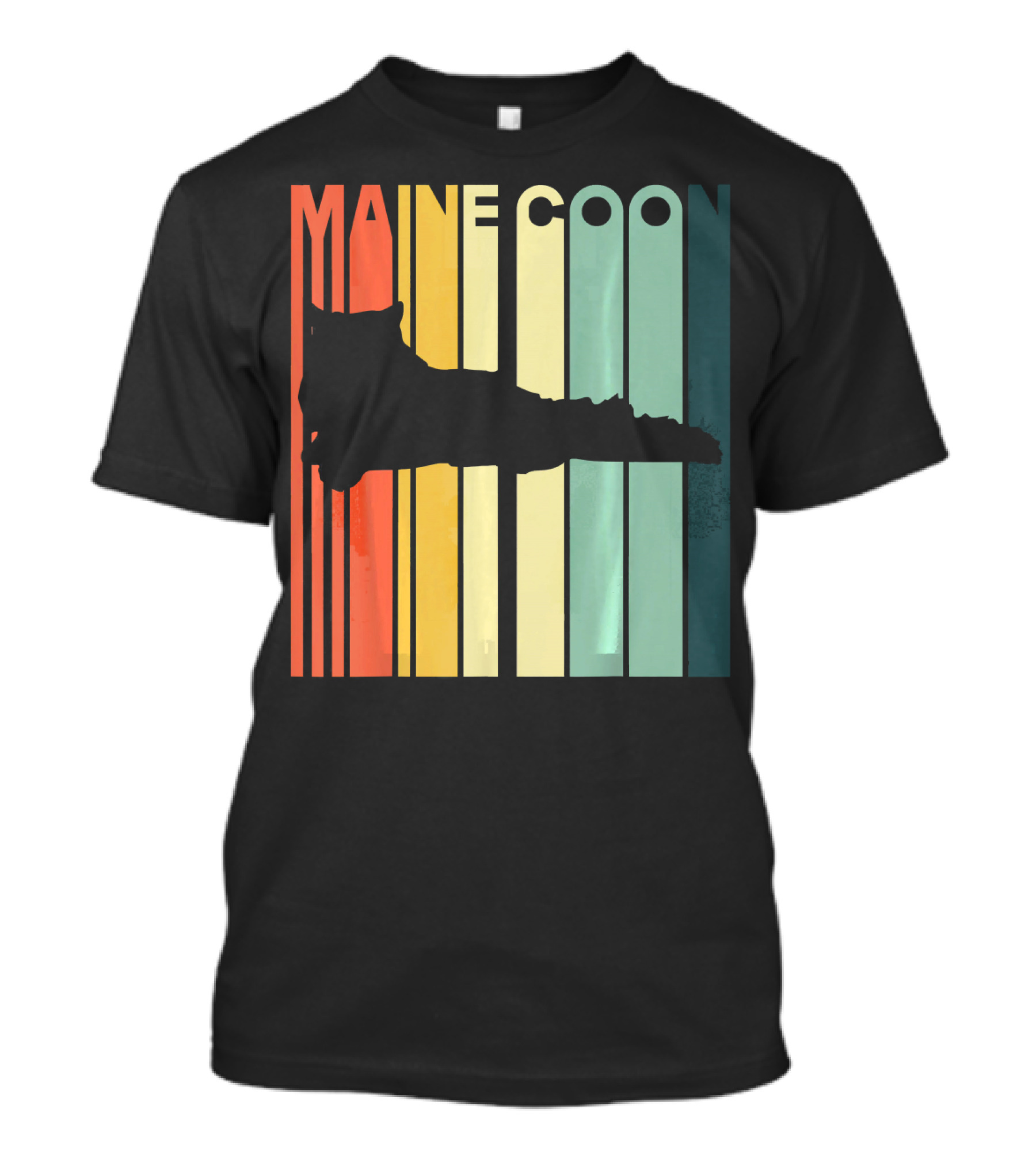 Maine Coon Retro Silhouette Cat Owner Love T-Shirt