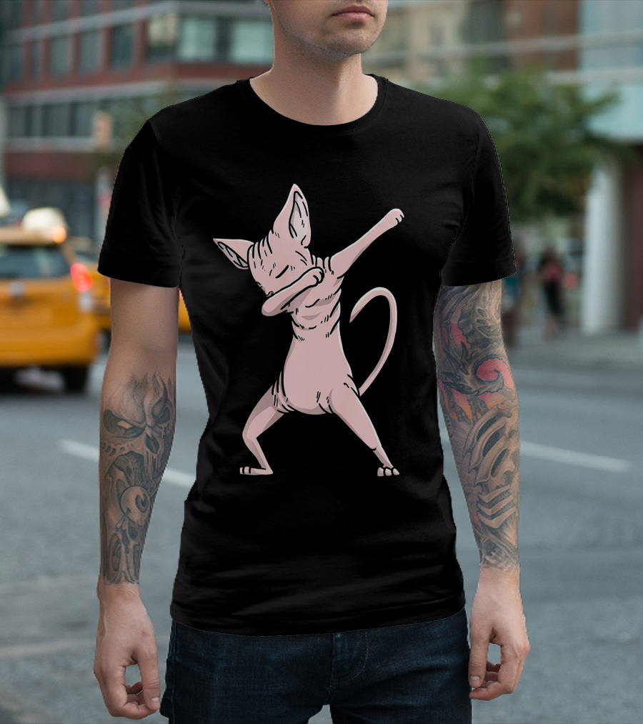 Sphynx Cat Dabbin Pose In Sphynx Cat T-Shirt