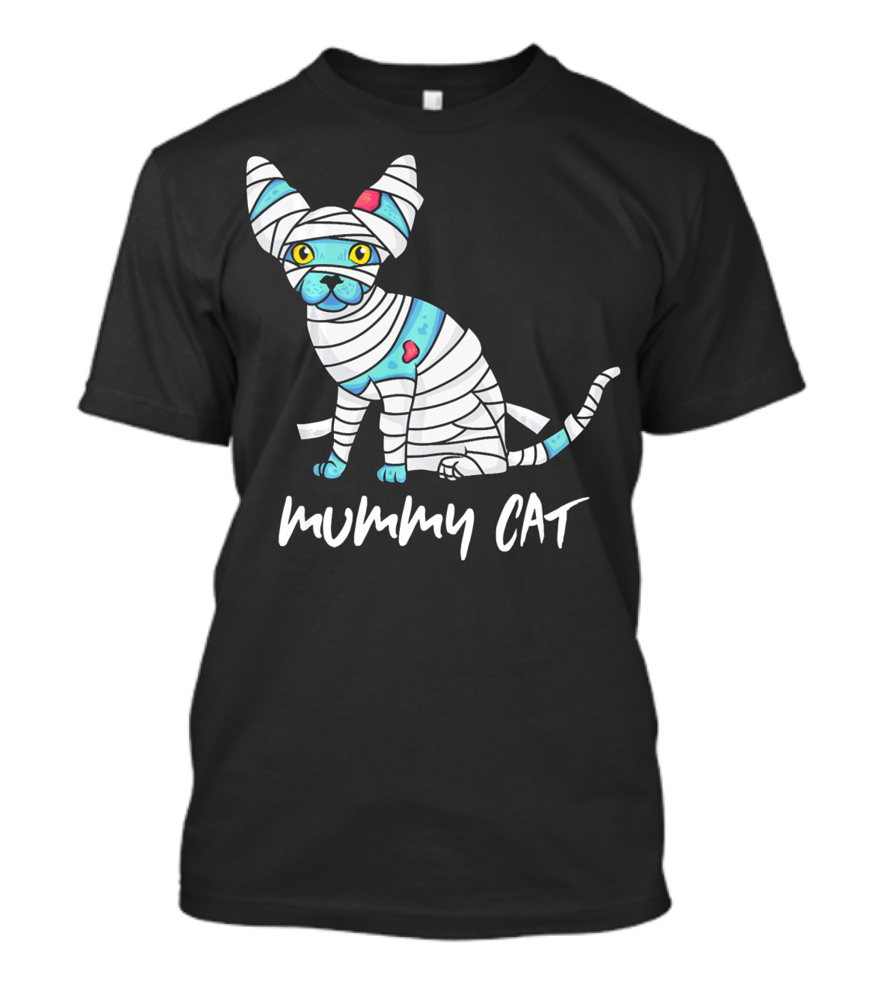 Mummy Cat Mom Halloween Kitten Fashion T-Shirt