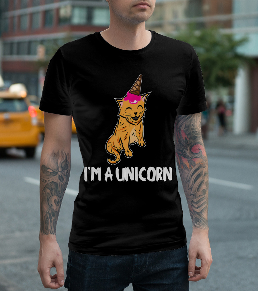 I'm A Unicorn Ice Cream Kitten T-Shirt