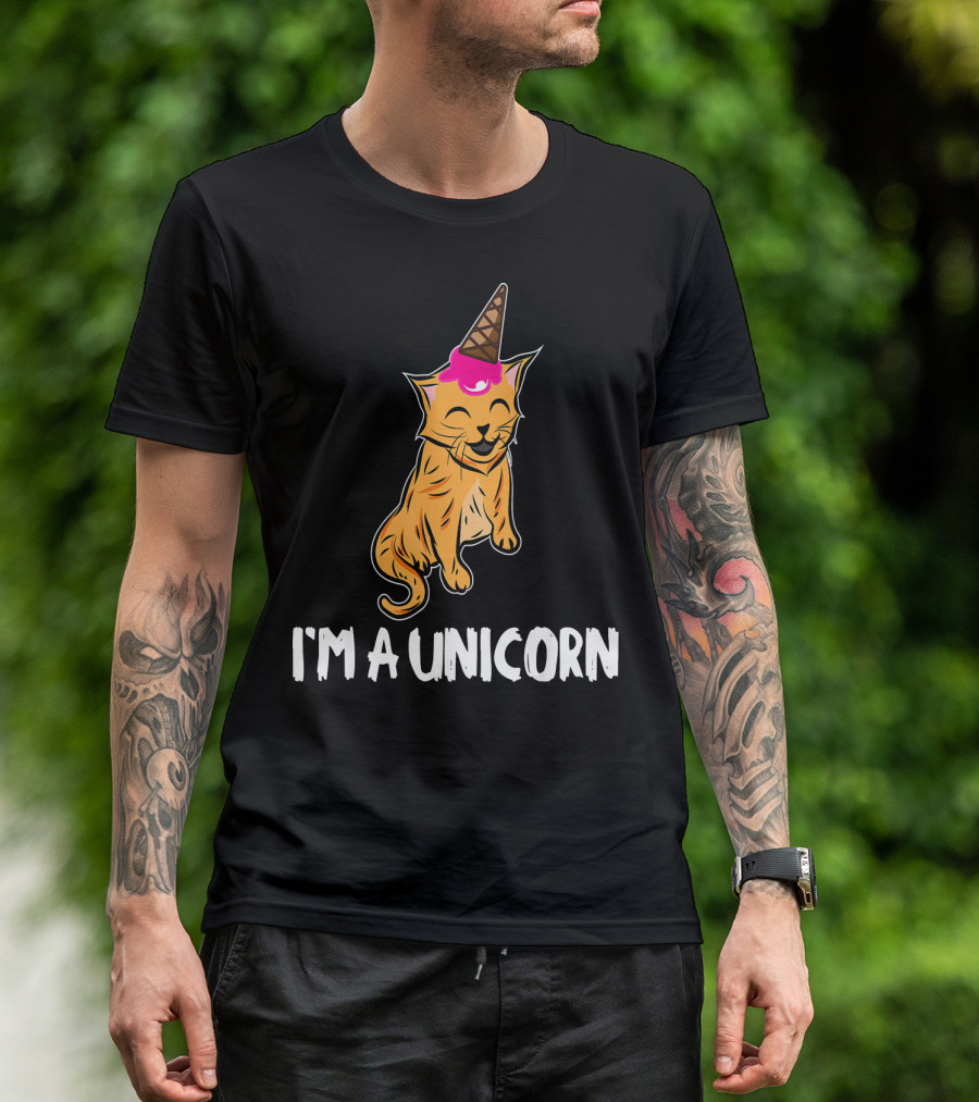 I'm A Unicorn Ice Cream Kitten T-Shirt