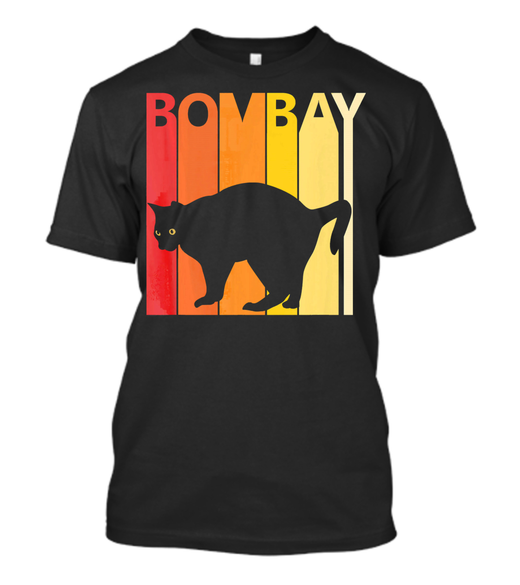 Retro Bombay Cat Breed Owner Vintage Sunset T-Shirt