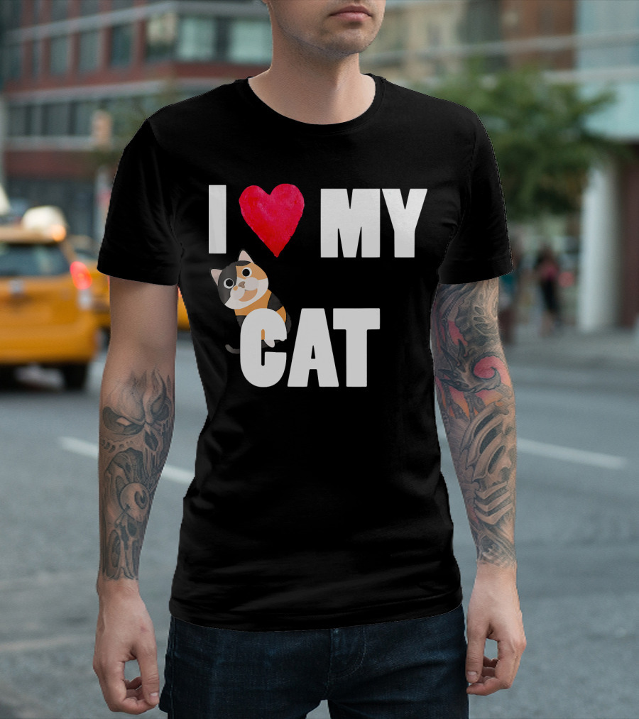 I Love My Cat Calico T-Shirt