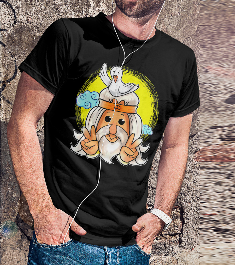 Cute Hippie Dove Peace Sign Hi Iconic T-Shirt